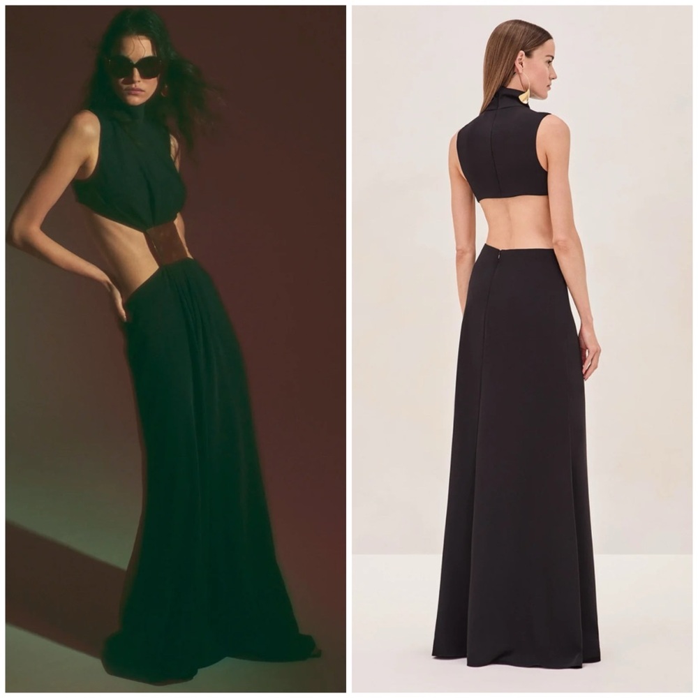 NWT ALEXIS PRAGUE DRESS in Black Maxi SZ XXS - Picture 2 of 9